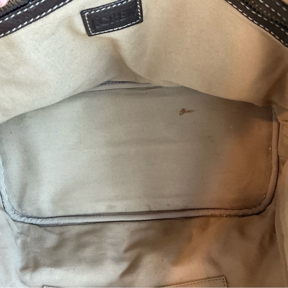 J. Crew Tote leopard print quilted canvas with leather tassel accents - Picture 11 of 16